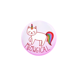 Meowgical Cat Unicorn Button