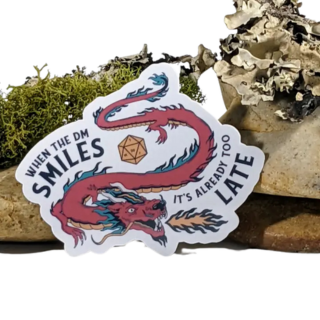 When The DM Smiles Dragon Sticker