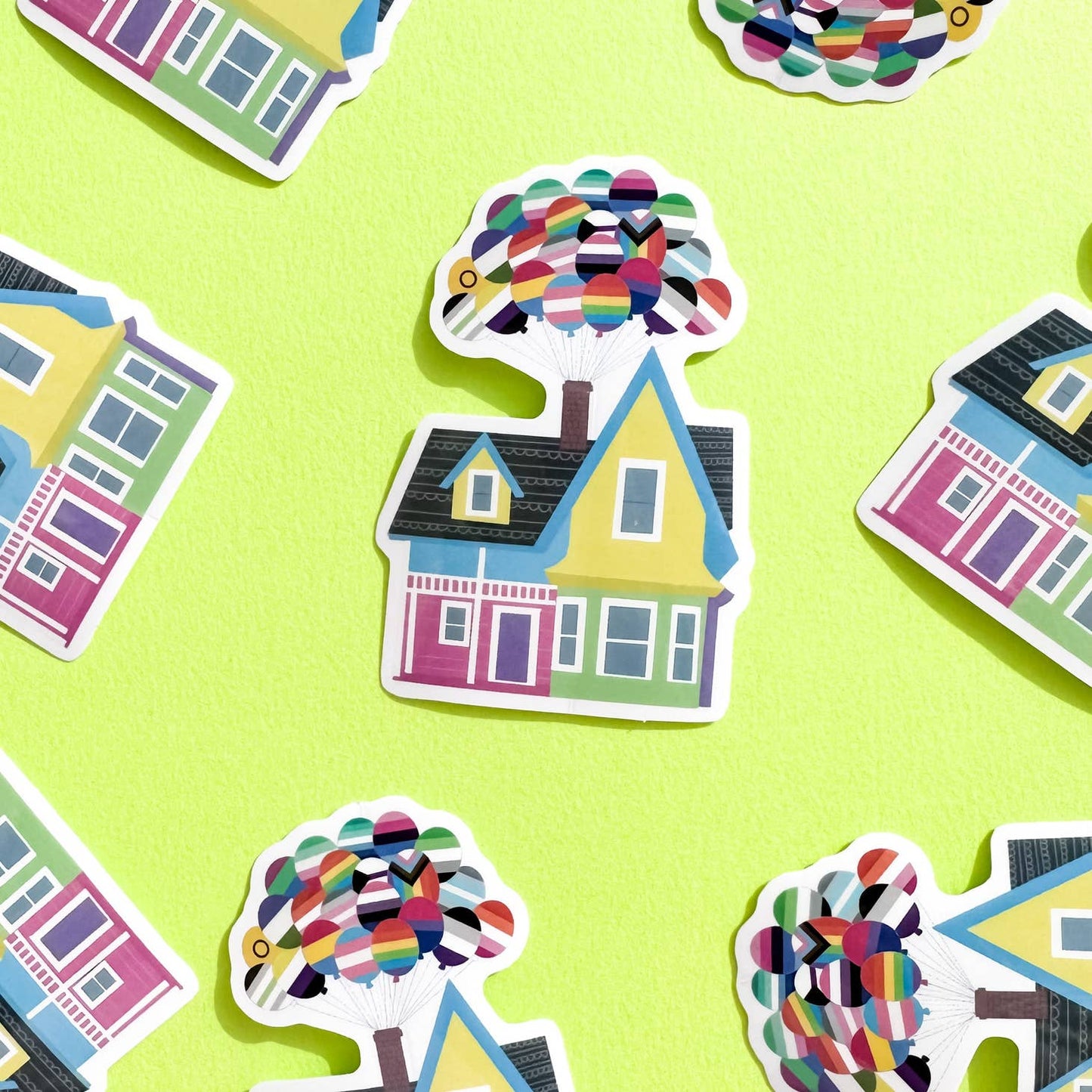 Pride Balloon House Sticker
