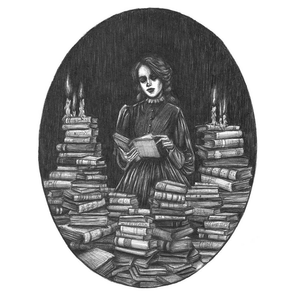 Bury Me In Books Fine Art Print