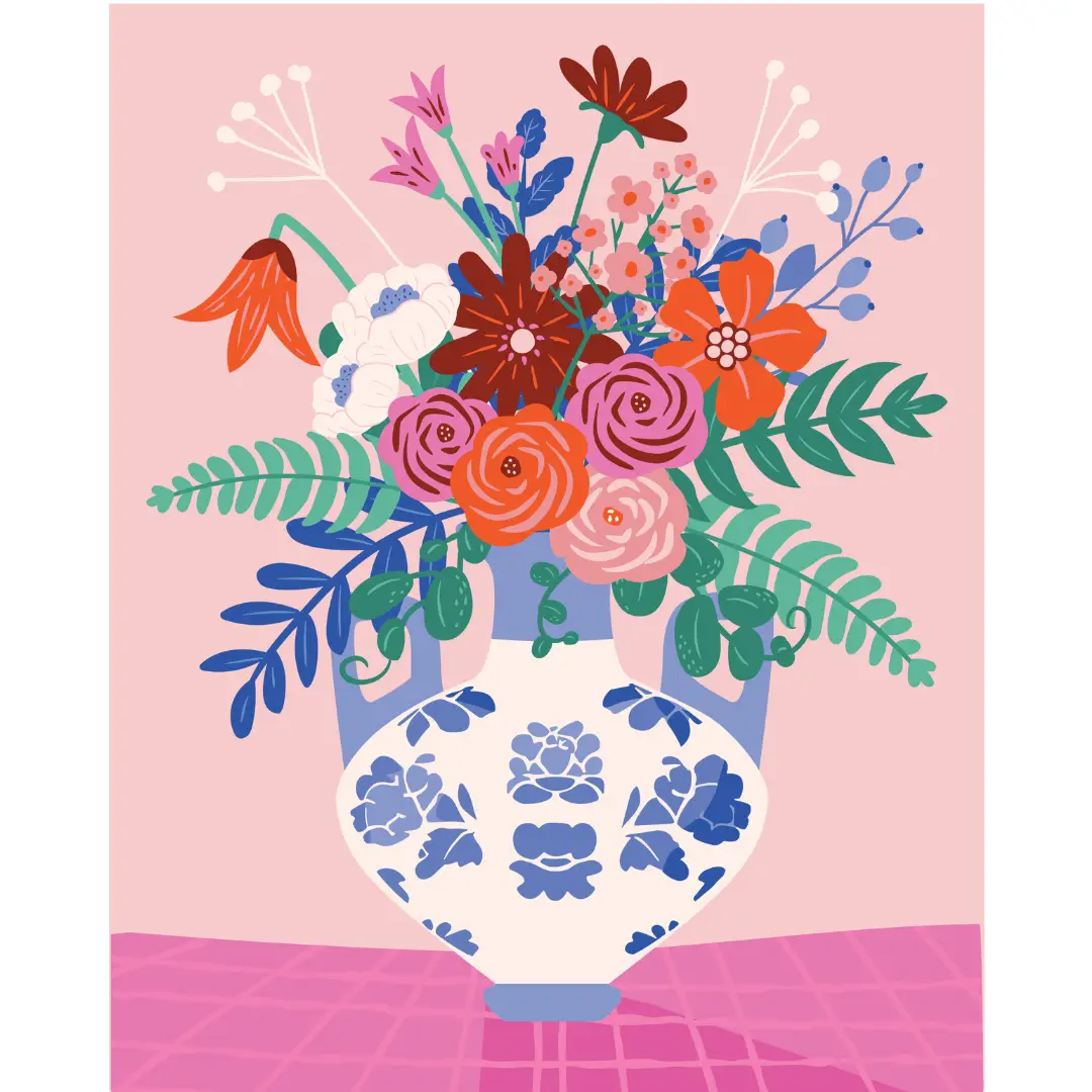 "Blue-Ming" Paint By Numbers Kit