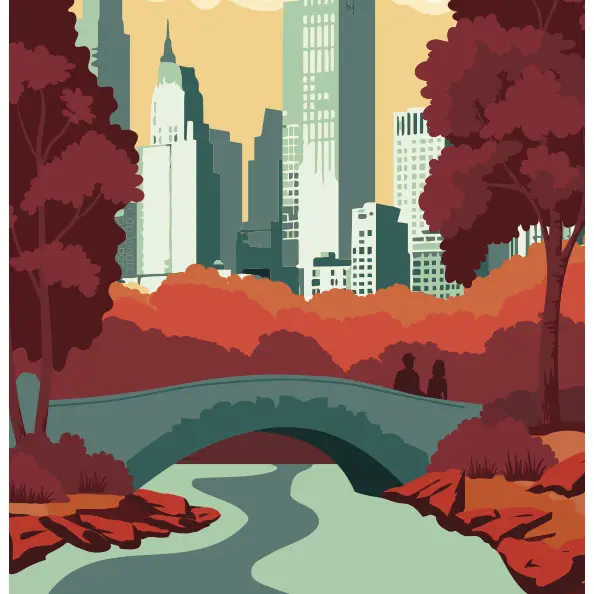 "Central Park Fall in Love" Paint By Numbers Kit