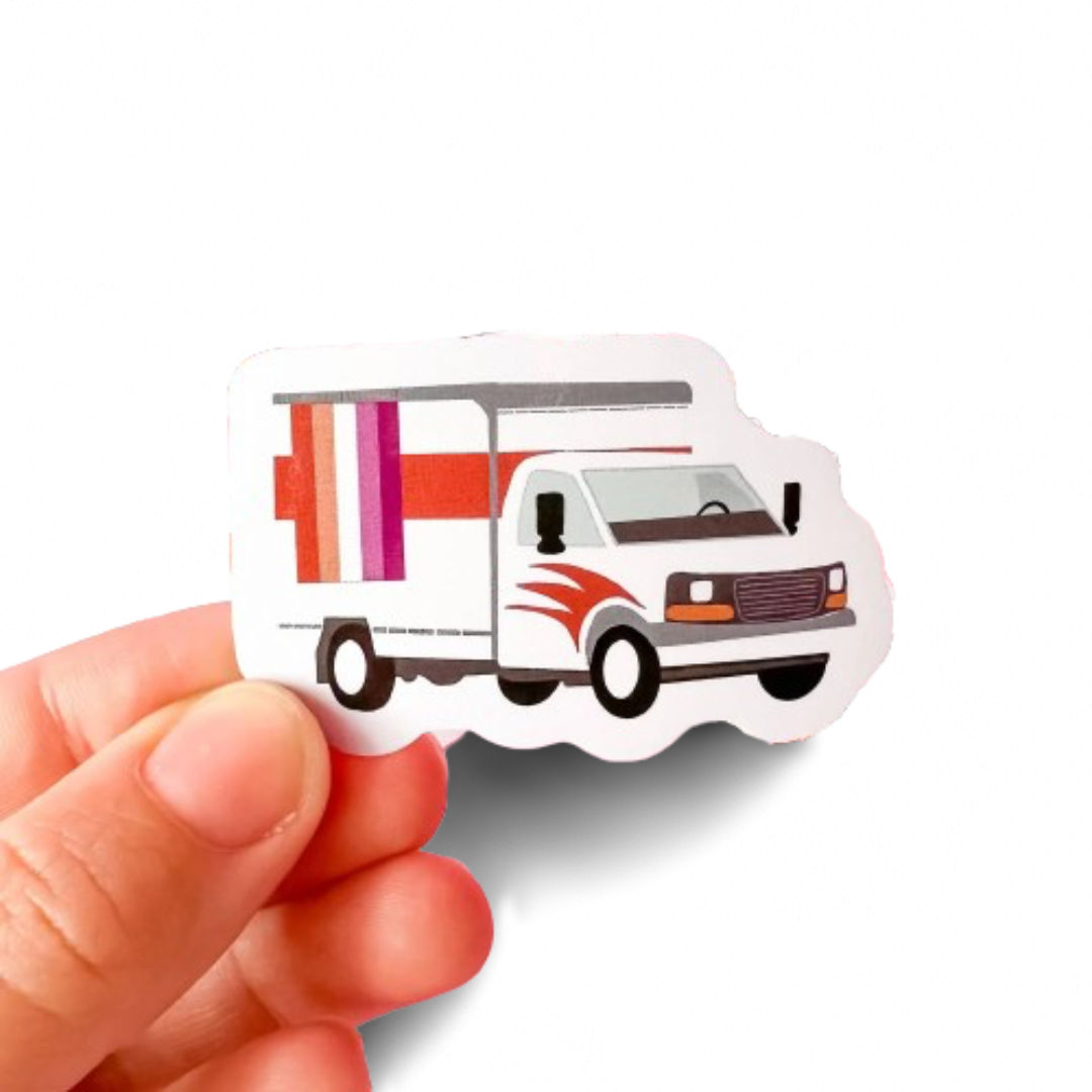 Lesbian Moving Truck Sticker