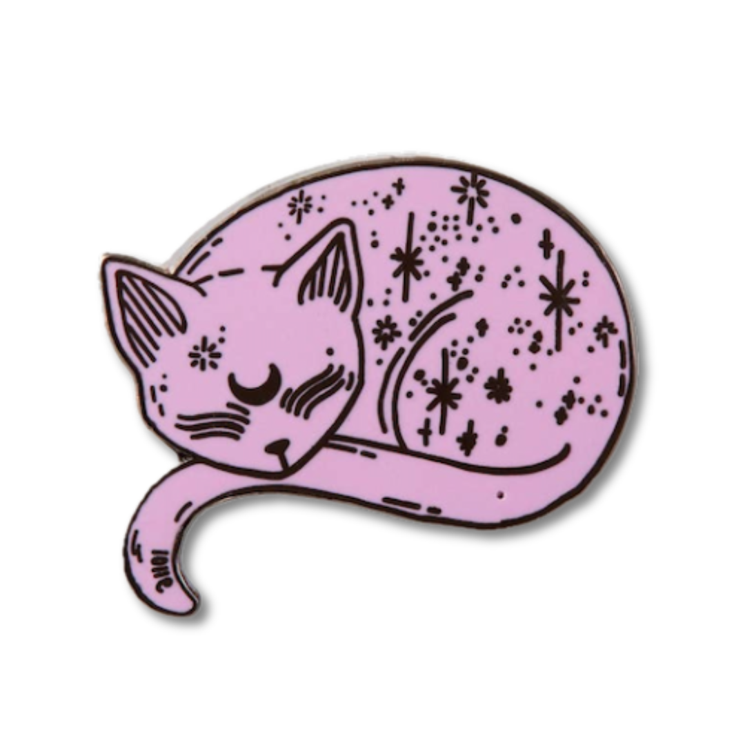 Mystical Cat Pink Pin