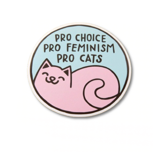 Pink and Blue Pro Cats Sticker