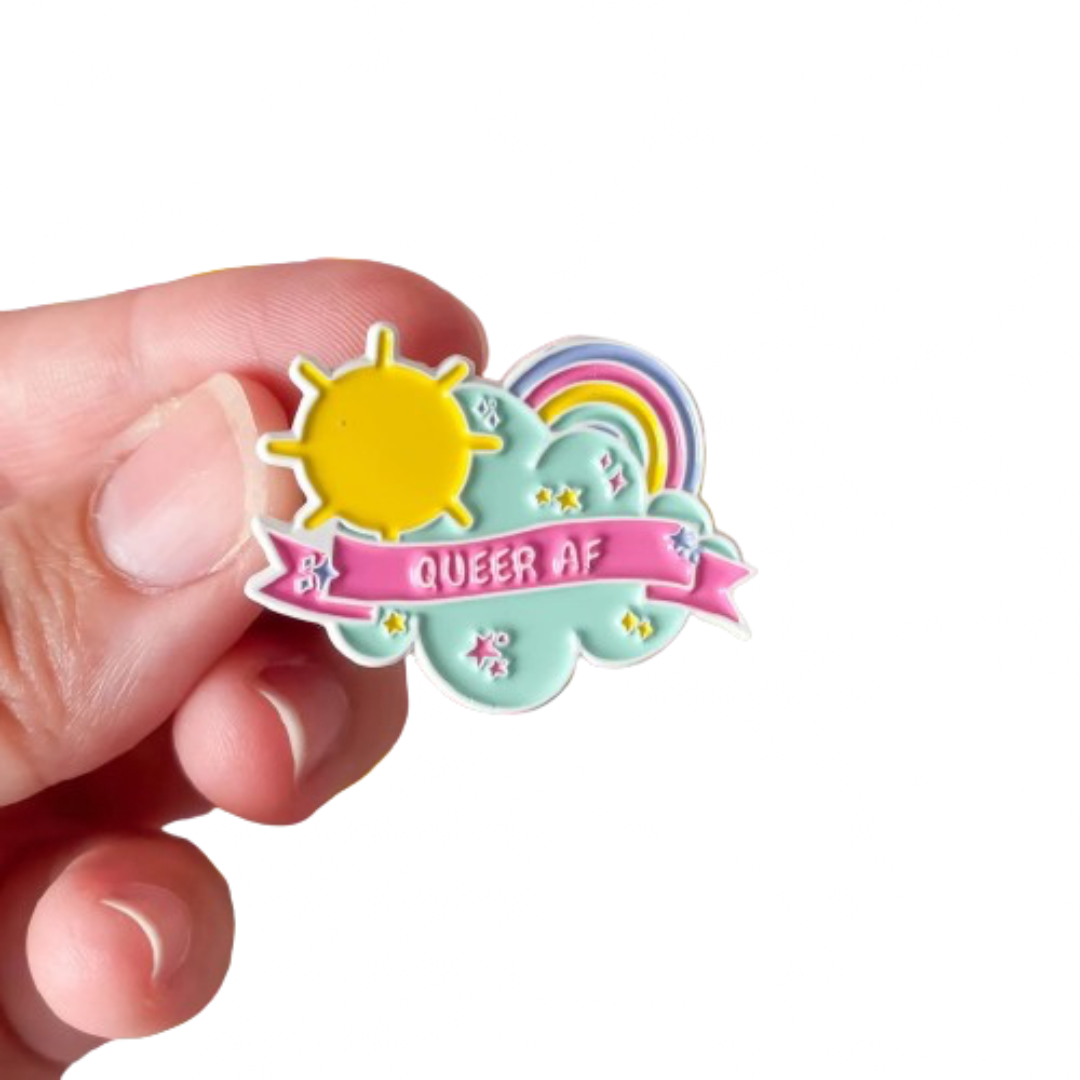 Queer AF Pastel Pin