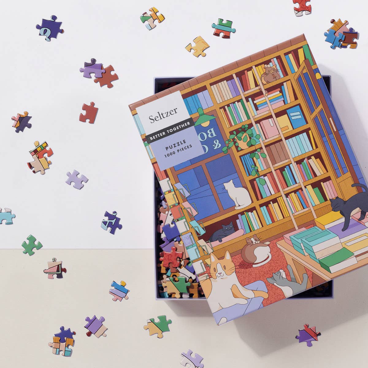 Cat Bookshop 1000 pc Puzzle