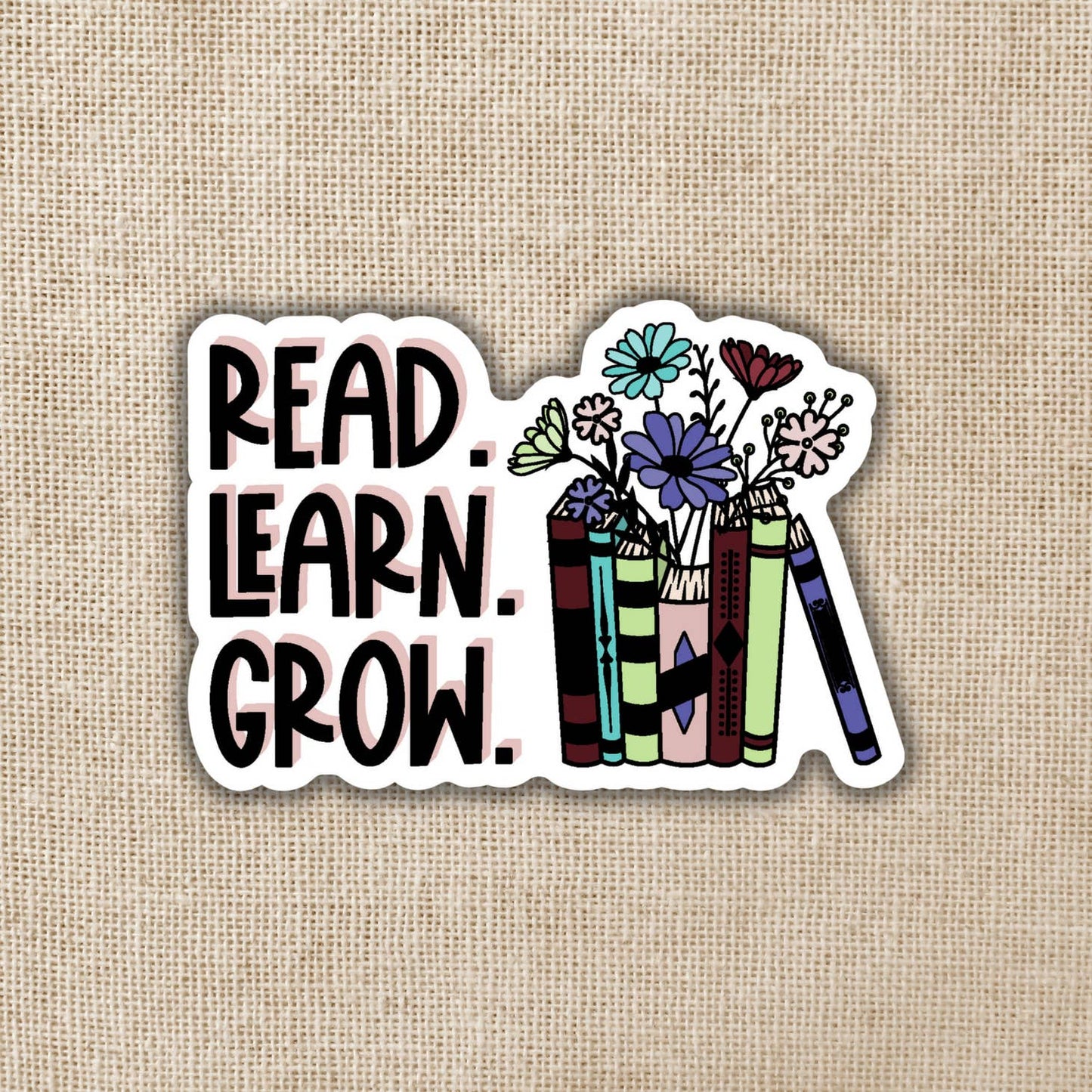 Read. Learn. Grow. Sticker