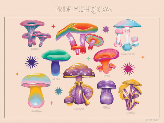Pride Mushrooms Print