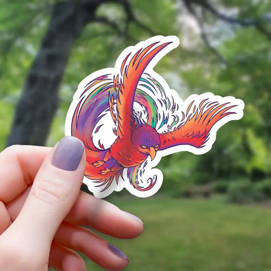 Phoenix Rainbow Bird Sticker