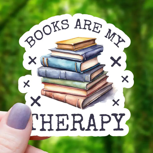 Books Are My Therapy Sticker
