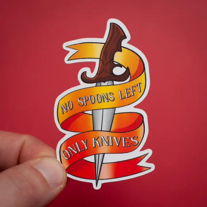 No Spoons Left sticker