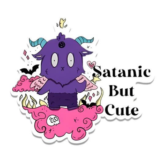 Satanic But Cute Sticker