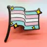 Trans Flag Enamel Pin