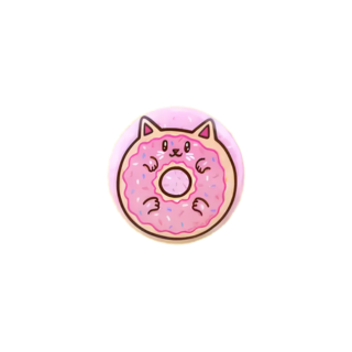 Donut Cat Button