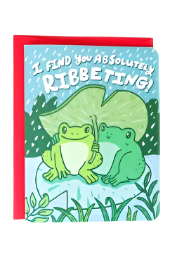 I Find You Ribbeting Frog Card
