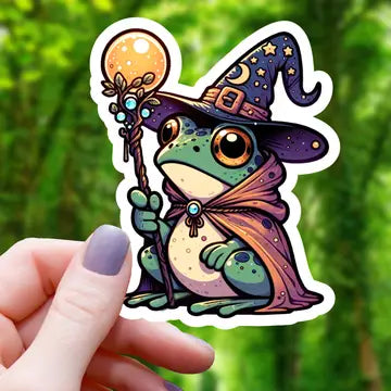 Frog Wizard Sticker