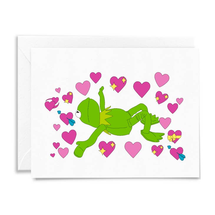 Kermit in Love Meme Card