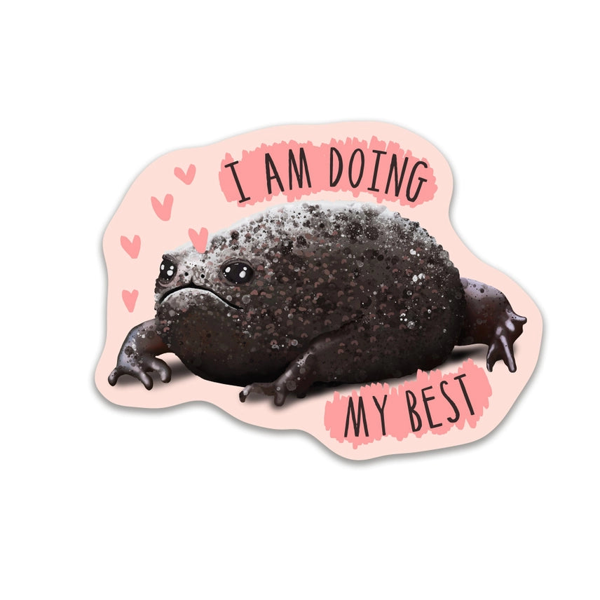 I Am Doing My Best Frog Sticker