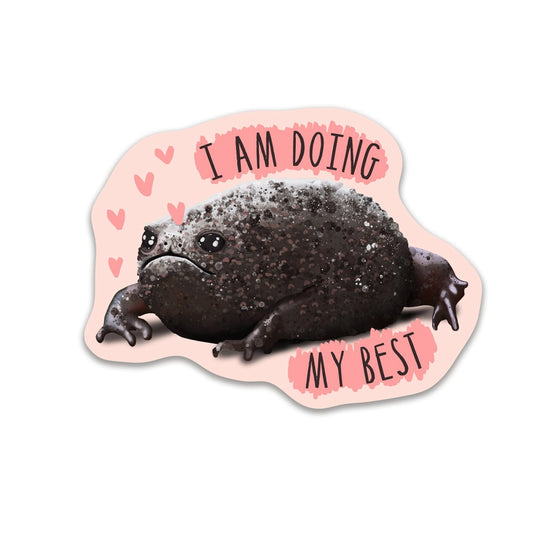 I Am Doing My Best Frog Sticker