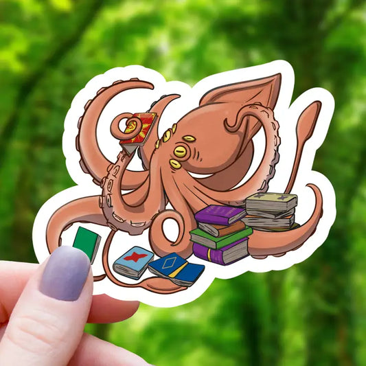 Reading Kraken Monster Squid Sticker