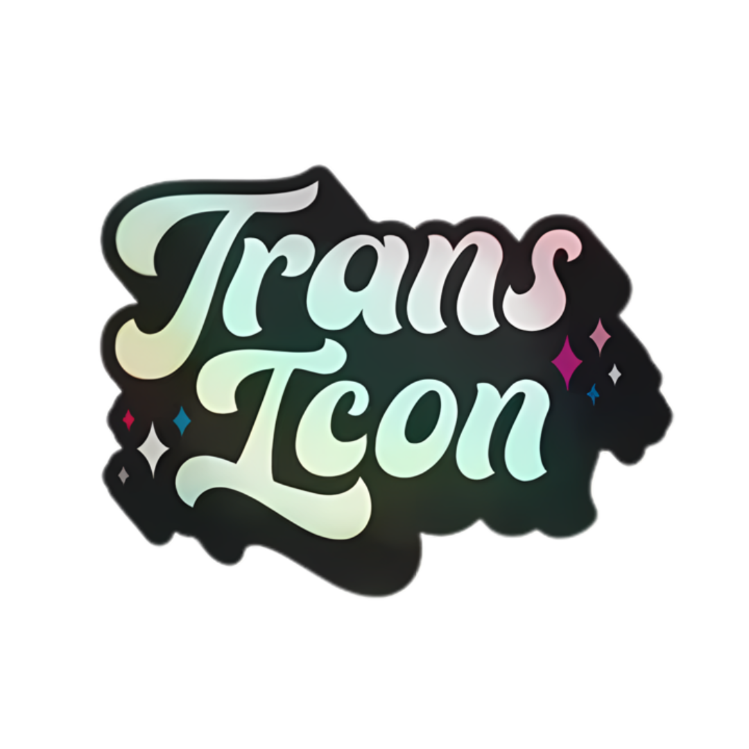 Trans Icon Holographic Sticker