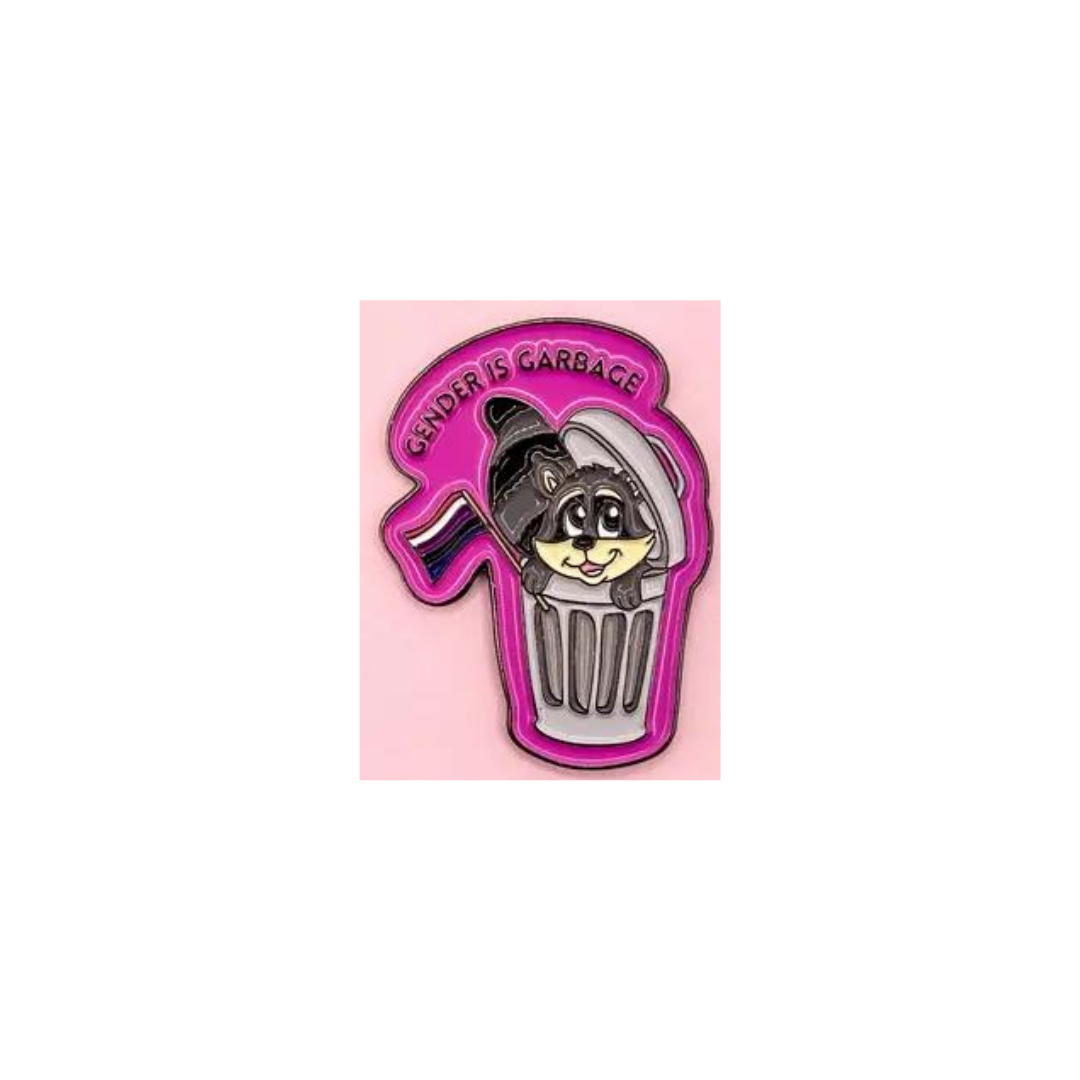 Gender is Garbage Genderfluid Pin