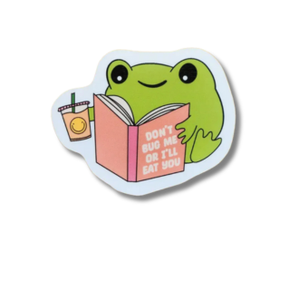 Don't Bug Me Or I'll Eat You Frog Sticker