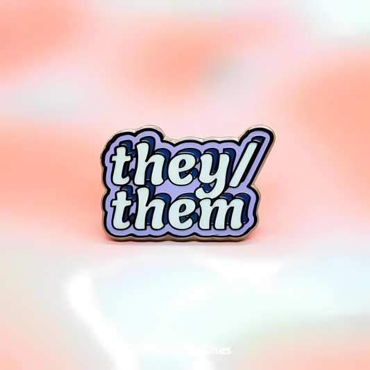 They/Them Enamel Pin