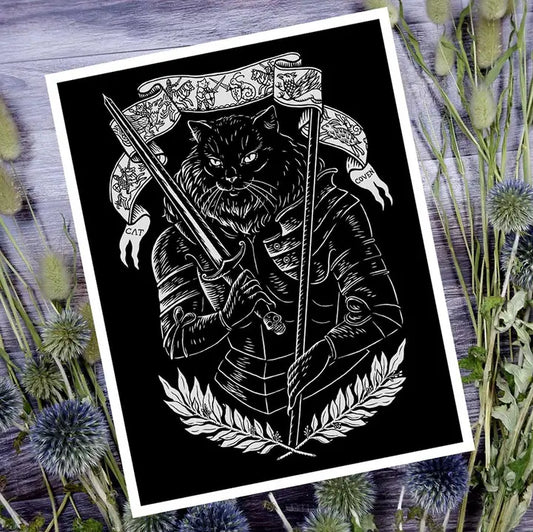 Cat Knight Victory Print