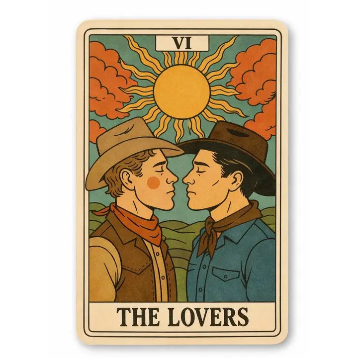 The Lovers Cowboy Tarot Sticker