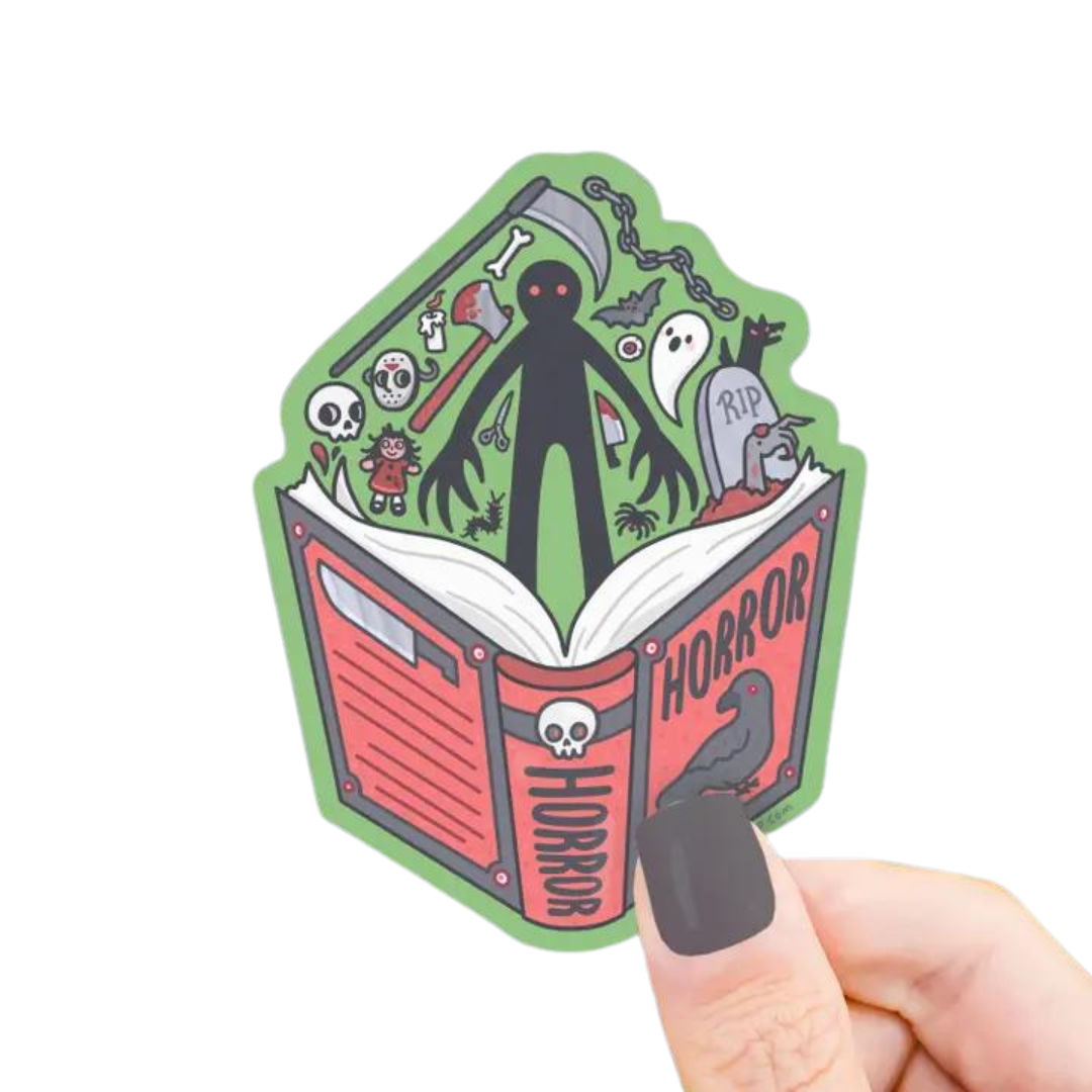 Horror Book Club Scary Bookish Vinyl Sticker