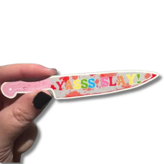 Yasss Slay Knife Sticker