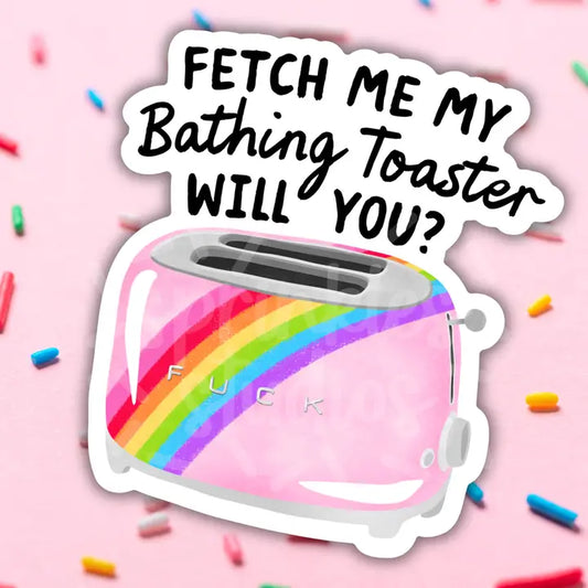 Bathing Toaster Sticker