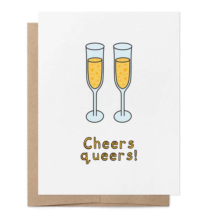 Cheers Queers LGBTQ+ Greeting Card