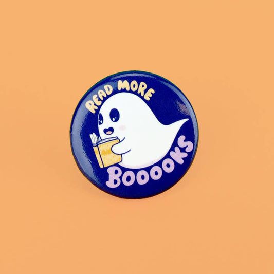 Read More Books Ghost Button Pin