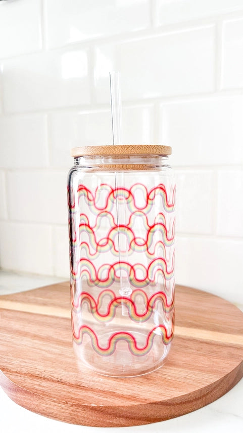 Wavy Rainbow Glass