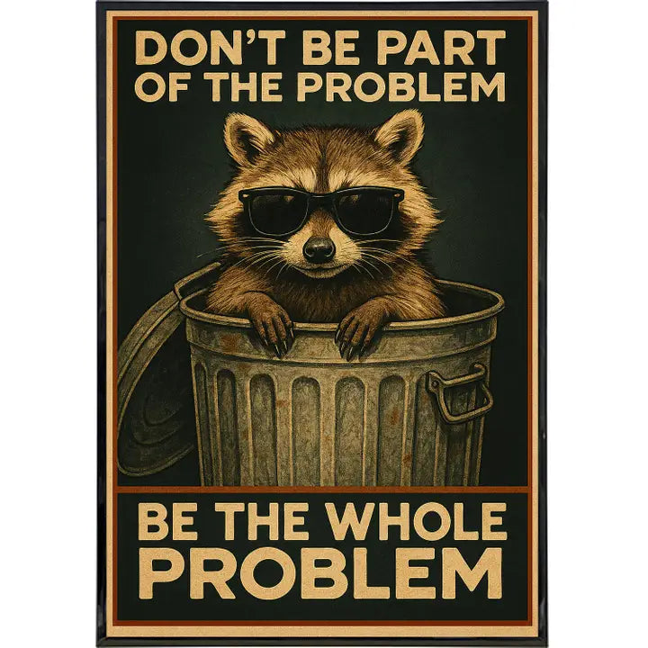 Don't Be Part of the Problem Be the Whole Problem Poster Print