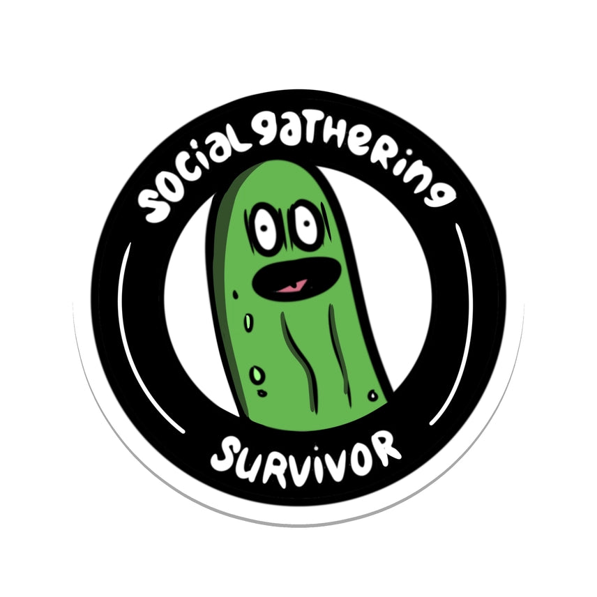 Social Gathering Survivor Pickle Sticker