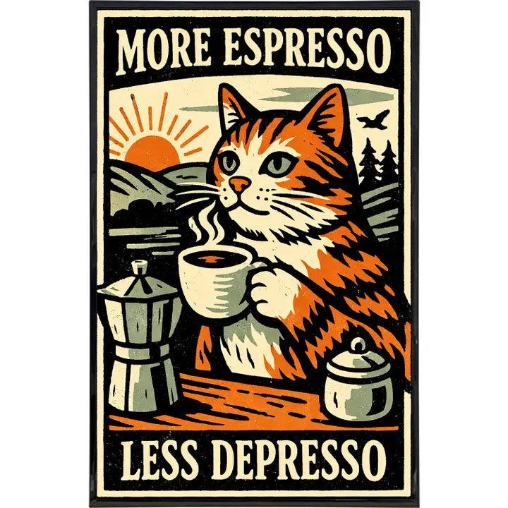More Espresso Less Depresso Print