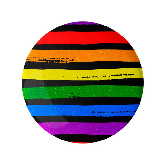 Holographic Rainbow Button Pin