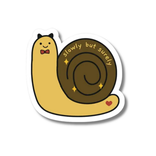 Slowly But Surely Kawaii Snail Sticker