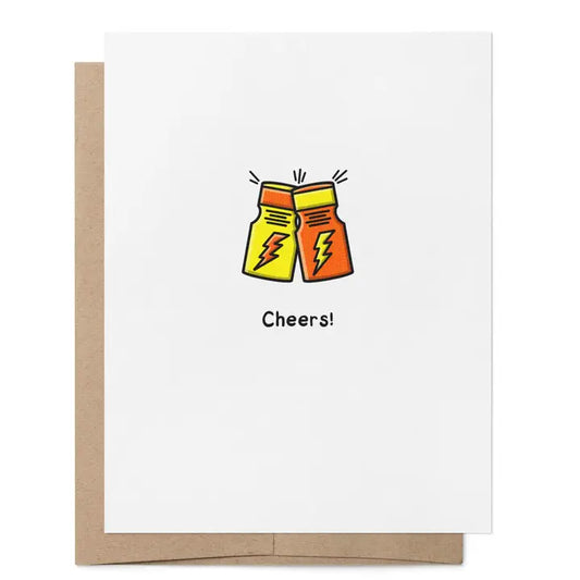 Cheers Poppers Bottle Card