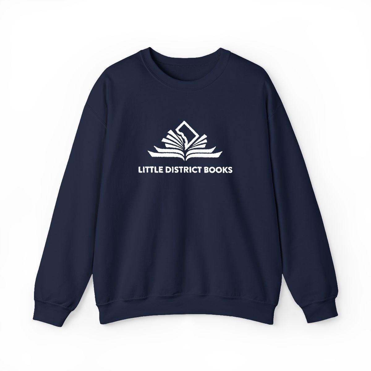Little District Books Navy Logo Sweatshirt