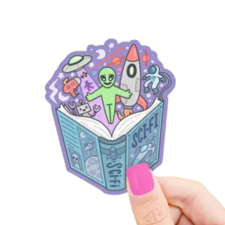 Sci-fi Book Club Sticker