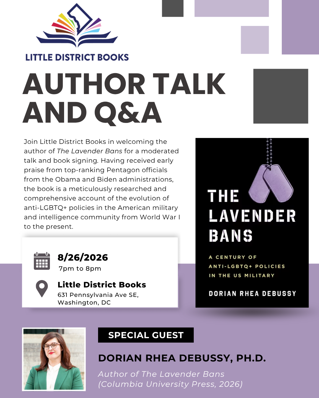 Author Talk with Rhea Debussy