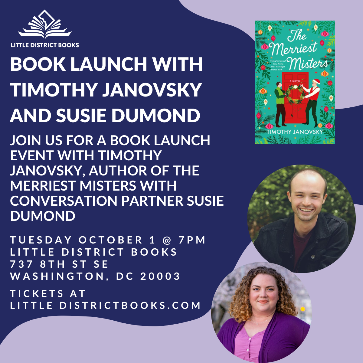 Book Launch with Timothy Janovsky featuring Susie Dumond