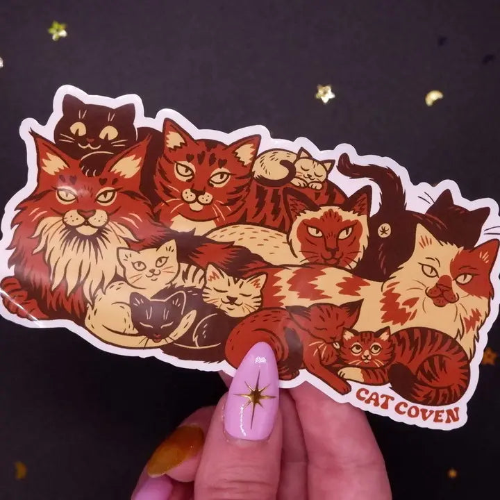 Clutter of Cats Sticker