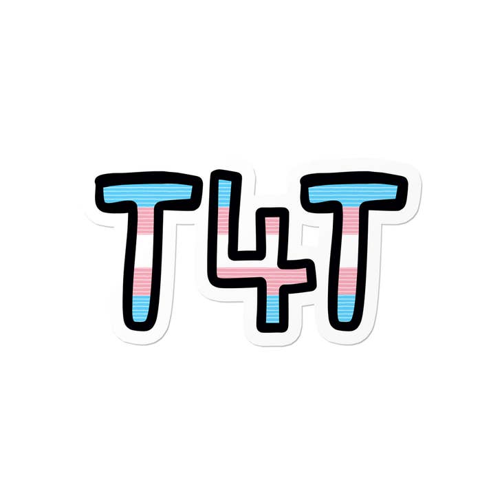 Trans T4T Waterproof LGBTQ+ Sticker