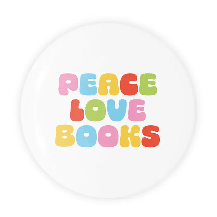 Peace Love Books Button